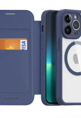 DUX DUCIS Skin X Pro - futerał z klapką kompatybilny z MagSafe do Apple iPhone 14 Pro Max niebieski