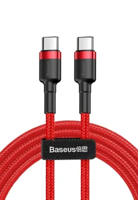 BASEUS kabel Typ C do Typ C Power Delivery PD60W 2.0 (3A 20V) Cafule CATKLF-G09 1 metr czerwony