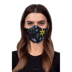 Maska na twarz – profilowana wzór kaszubski czarny