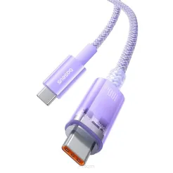 BASEUS kabel Typ C do Typ C Explorer Power Delivery 100W 1m fioletowy P10319703511-01 / CB000043