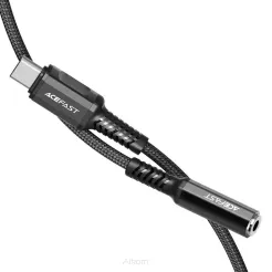 ACEFAST kabel audio Typ C - Jack 3,5mm (damski) ze stopu aluminium C1-07 18 cm czarny