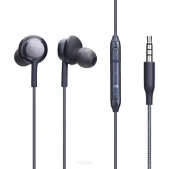 Zestaw słuchawkowy / słuchawki Stereo PERFECT czarne (Jack 3,5mm)