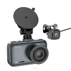 HOCO kamera samochodowa z ekranem 3" + kamera tylna DV6 stalowy szary